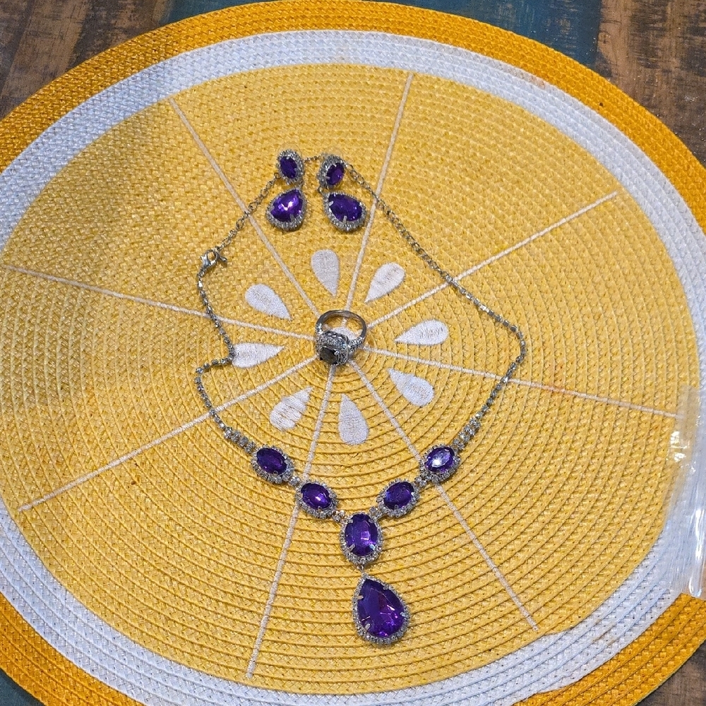 Elegant Purple Jewelry Set